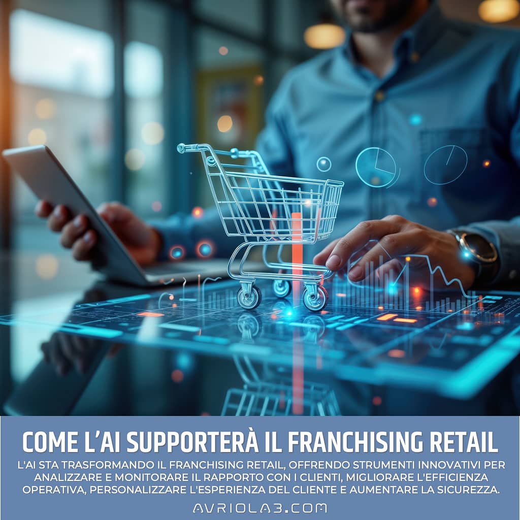 L'AI sta trasformando il Franchising Retail, offrendo strumenti innovativi per analizzare e monitorare il rapporto con i clienti, per migliorare l'efficienza operativa, personalizzare l'esperienza del cliente e aumentare la sicurezza.