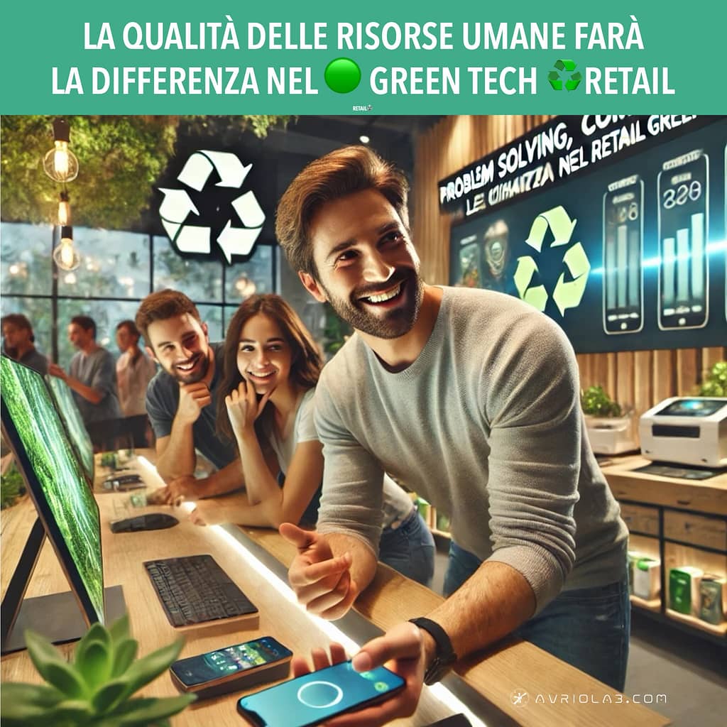 Capacità di ascolto, problem solving, competenza e formazione ecco le chiavi per vincere nel retail green tech: la qualità delle risorse umane farà la differenza nel Green Tech Retail