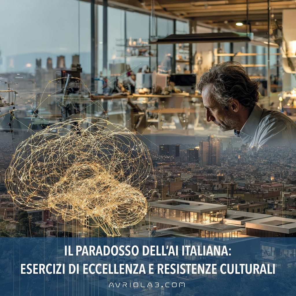 Il Paradosso Italia: Esercizi di Eccellenza e Resistenze Culturali.
Il Segreto dell'AI Italiana non è la Velocità: Perché la Lentezza dell'Adozione è la Migliore Opportunità. 