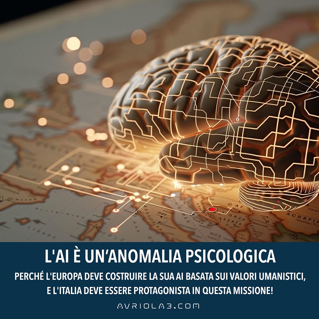 " L'AI è un'Anomalia Psicologica: perché l'Europa deve costruire la sua AI basata sui valori umanistici, e l'Italia può essere protagonista in questa missione."