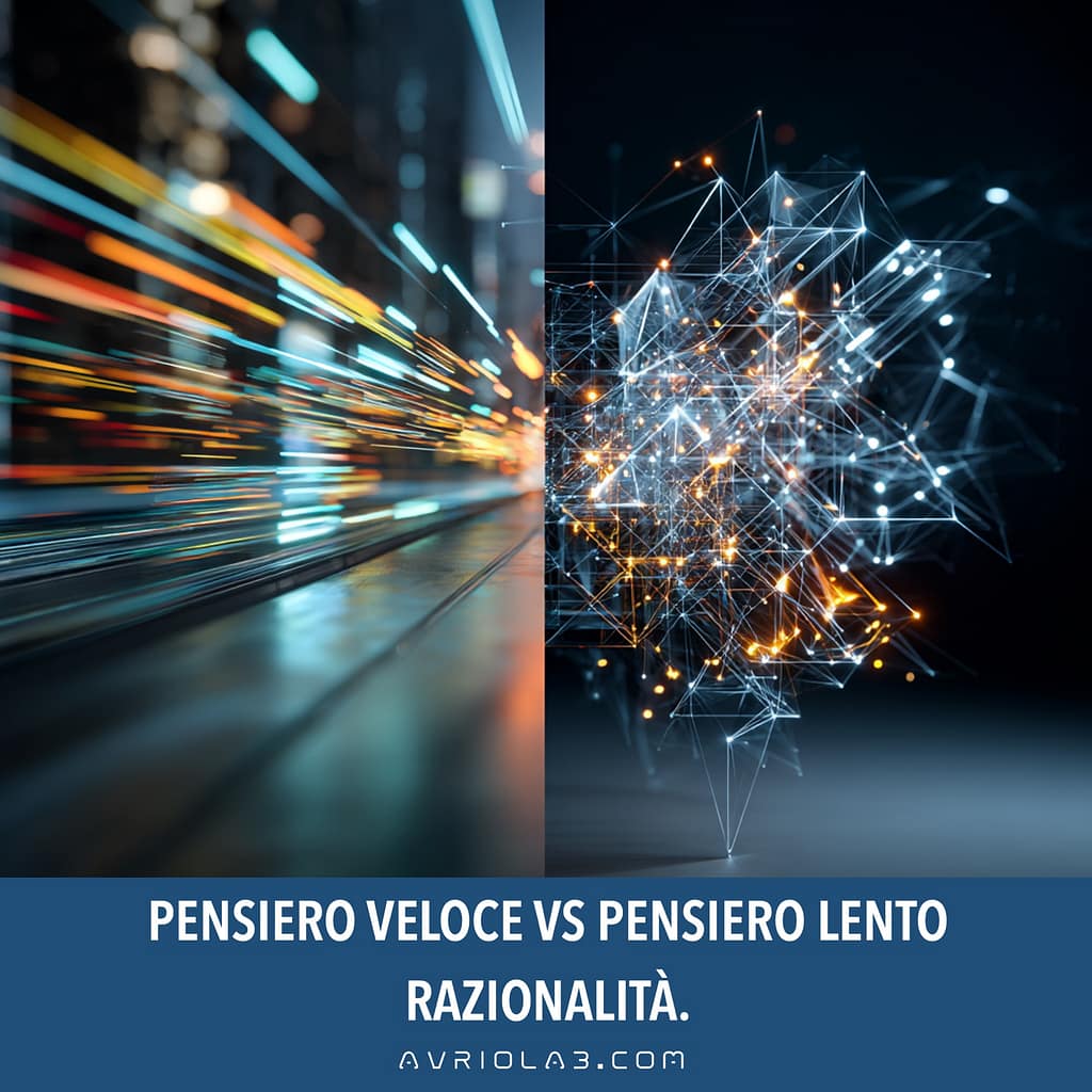 PENSIERO VELOCE vs PENSIERO LENTO Razionalità - l contrasto tra il caos istintivo (LLM attuali) e l'ordine pianificato (Nuova AI)