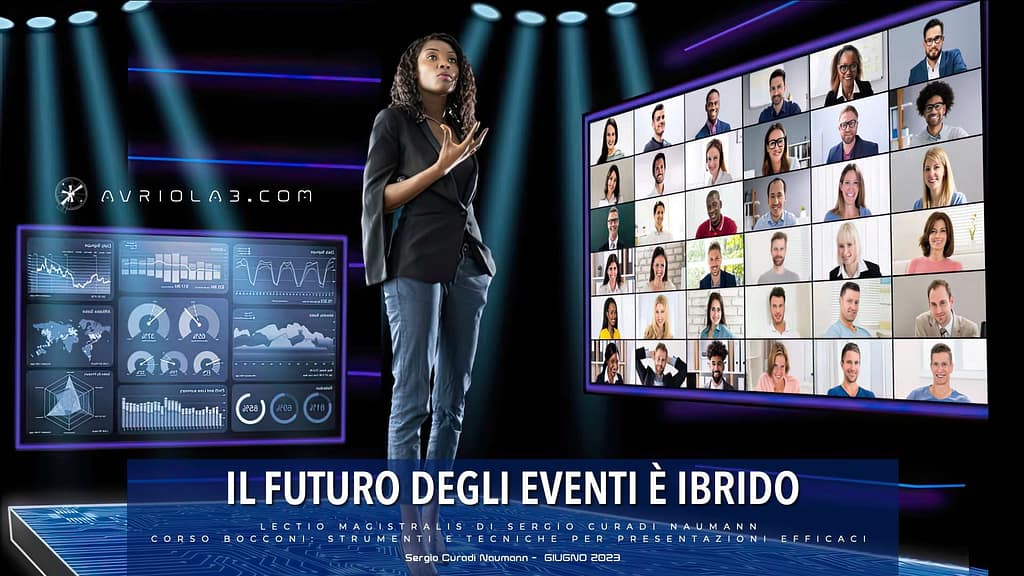 IL FUTURO DEGLI EVENTI È IBRIDO: è il titolo della lectio magistralis che ho tenuto in Bocconi per spiegare l'evoluzione degli eventi ibridi e le opportunità che offrono.