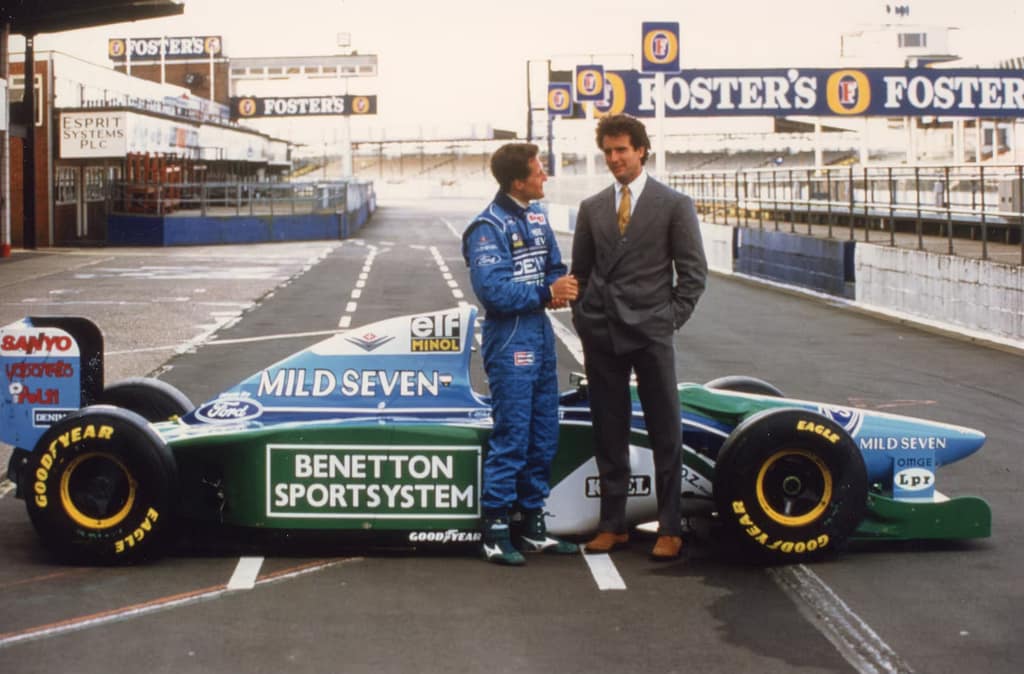 Michael Schumacher con Alessandro Benetton