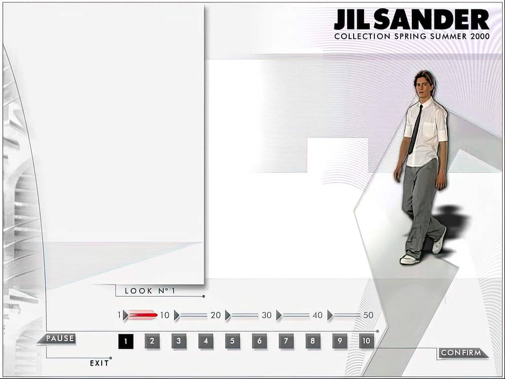 JIL SANDER Collection Spring Summer 2000 - Interactive Catwalk - Sergio Curadi Naumann