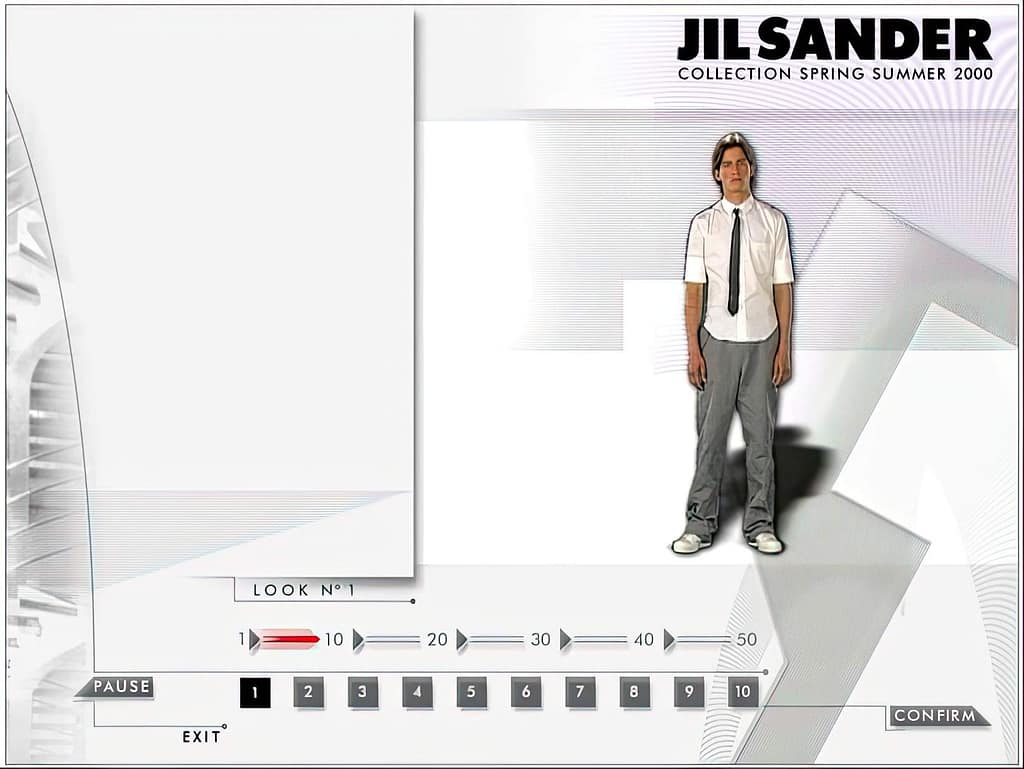 JIL SANDER Collection Spring Summer 2000 - Interactive Catwalk - Sergio Curadi Naumann