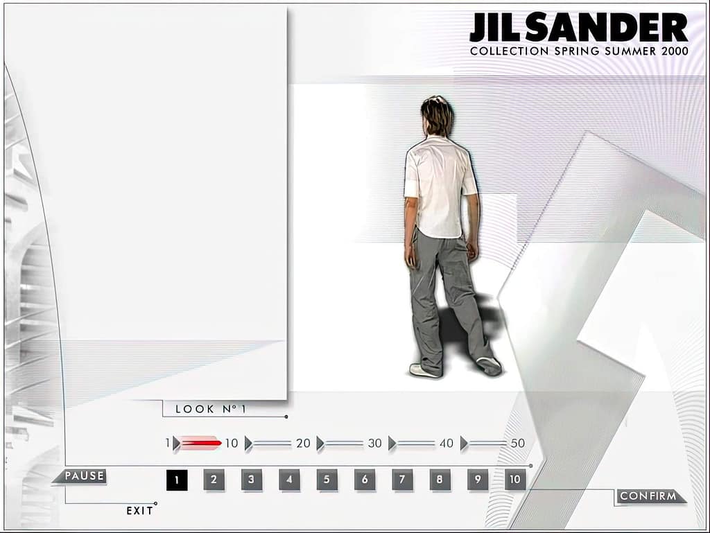 JIL SANDER Collection Spring Summer 2000 - Interactive Catwalk - Sergio Curadi Naumann