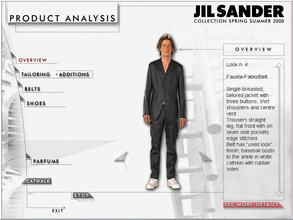 JIL SANDER Collection Spring Summer 2000 - Interactive Catwalk - Sergio Curadi Naumann