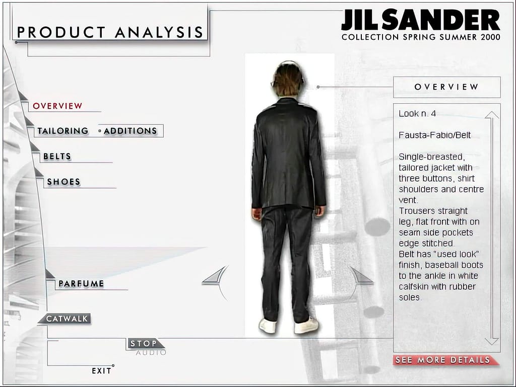 JIL SANDER Collection Spring Summer 2000 - Interactive Catwalk - Sergio Curadi Naumann